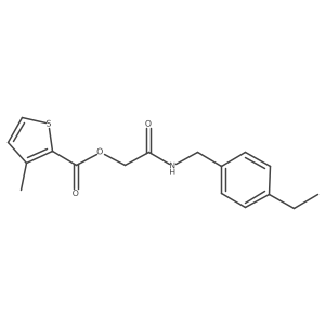 2-((4-Ethylbenzyl)amino)-2-oxoethyl 3-methylthiophene-2-carboxylate结构式