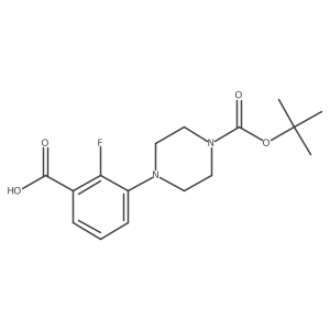 3-(4-(Tert-butoxycarbonyl)piperazin-1-yl)-2-fluorobenzoic acid结构式