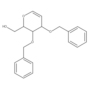 2,6-Anhydro-5-deoxy-3,4-bis-O-(phenylmethyl)-D-arabino-hex-5-enitol结构式