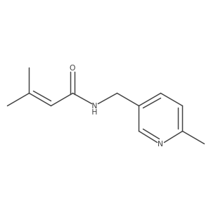 3-Methyl-N-((6-methylpyridin-3-yl)methyl)but-2-enamide Structure