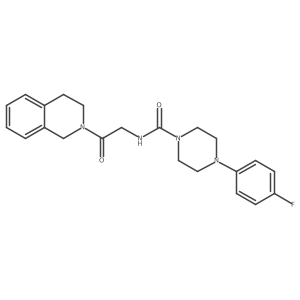 N-[2-(3,4-dihydroisoquinolin-2(1H)-yl)-2-oxoethyl]-4-(4-fluorophenyl)piperazine-1-carboxamide Structure