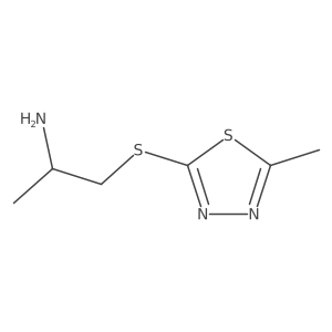 2-[(2-Aminopropyl)sulfanyl]-5-methyl-1,3,4-thiadiazole Structure