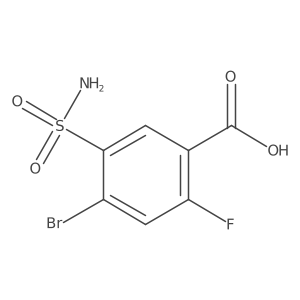 4-Bromo-2-fluoro-5-sulfamoylbenzoic acid结构式