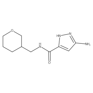 3-amino-N-(oxan-3-ylmethyl)-1H-pyrazole-5-carboxamide Structure