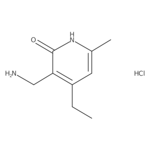 3-(Aminomethyl)-4-ethyl-6-methylpyridin-2(1H)-one hydrochloride结构式