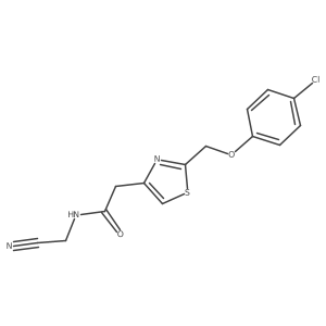 2-{2-[(4-chlorophenoxy)methyl]-1,3-thiazol-4-yl}-N-(cyanomethyl)acetamide Structure