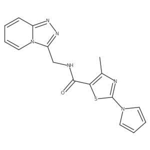 4-methyl-2-(1H-pyrrol-1-yl)-N-([1,2,4]triazolo[4,3-a]pyridin-3-ylmethyl)-1,3-thiazole-5-carboxamide Structure