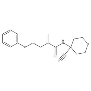 N-(4-cyanooxan-4-yl)-2-methyl-4-phenoxybutanamide结构式