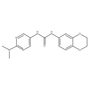 1-(2,3-Dihydrobenzo[b][1,4]dioxin-6-yl)-3-(2-(dimethylamino)pyrimidin-5-yl)urea Structure