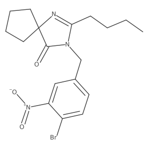 3-[(4-Bromo-3-nitrophenyl)methyl]-2-butyl-1,3-diazaspiro[4.4]non-1-en-4-one Structure