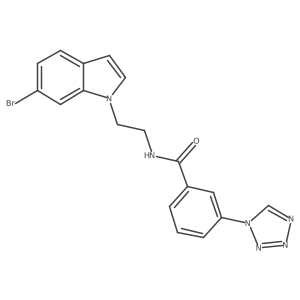 N-[2-(6-bromo-1H-indol-1-yl)ethyl]-3-(1H-1,2,3,4-tetraazol-1-yl)benzamide Structure