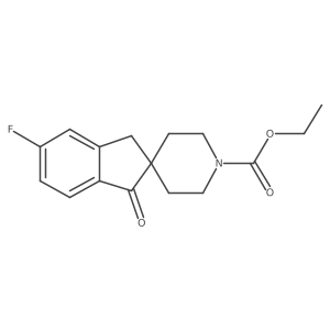Ethyl 5-fluoro-1-oxo-1,3-dihydrospiro[indene-2,4'-piperidine]-1'-carboxylate Structure