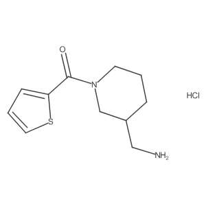 (3-(Aminomethyl)piperidin-1-yl)(thiophen-2-yl)methanone hydrochloride Structure