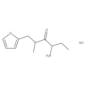 2-amino-N-(furan-2-ylmethyl)-N-methylbutanamide hydrochloride Structure