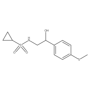 N-(2-hydroxy-2-(4-(methylthio)phenyl)ethyl)cyclopropanesulfonamide Structure