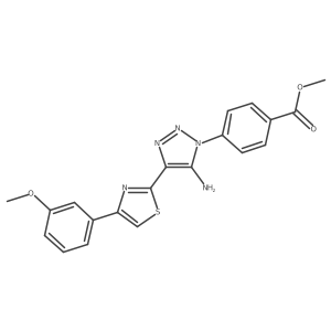 methyl 4-(5-amino-4-(4-(3-methoxyphenyl)thiazol-2-yl)-1H-1,2,3-triazol-1-yl)benzoate Structure