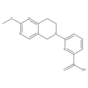 6-[2-(Methylthio)-5,6,7,8-tetrahydropyrido[4,3-d]pyrimidin-6-yl]pyridine-2-carboxylic acid Structure
