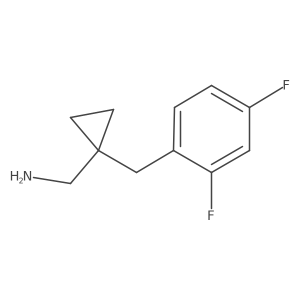 {1-[(2,4-Difluorophenyl)methyl]cyclopropyl}methanamine Structure