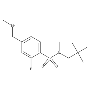 Benzenesulfonamide, N-(2,2-dimethylpropyl)-2-fluoro-N-methyl-4-[(methylamino)methyl]- Structure