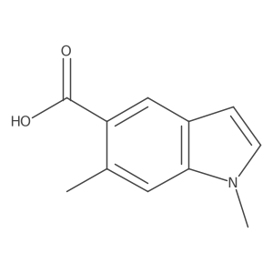 1,6-Dimethylindole-5-carboxylic acid结构式