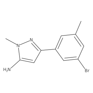 3-(3-bromo-5-methylphenyl)-1-methyl-1H-pyrazol-5-amine Structure