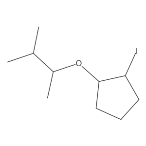1-Iodo-2-[(3-methylbutan-2-yl)oxy]cyclopentane结构式