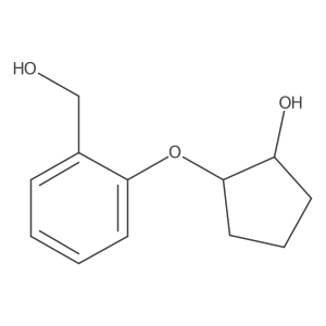 trans-2-[2-(Hydroxymethyl)phenoxy]cyclopentan-1-ol结构式
