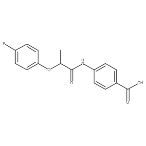 4-[[2-(4-Fluorophenoxy)-1-oxopropyl]amino]benzoic acid结构式