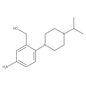 [5-Amino-2-(4-propan-2-ylpiperazin-1-yl)phenyl]methanol结构式