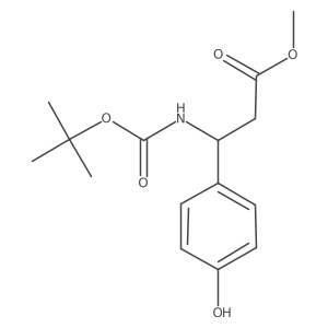 Methyl 3-((tert-butoxycarbonyl)amino)-3-(4-hydroxyphenyl)propanoate Structure