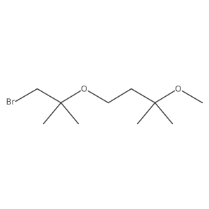 1-[(1-Bromo-2-methylpropan-2-yl)oxy]-3-methoxy-3-methylbutane Structure