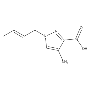 4-Amino-1-(but-2-en-1-yl)-1H-pyrazole-3-carboxylic acid Structure