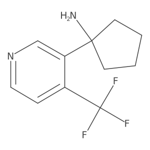 1-[4-(Trifluoromethyl)pyridin-3-yl]cyclopentan-1-amine Structure