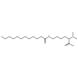 N2,N2-Dimethyl-N6-(1-oxododecyl)-DL-lysine结构式