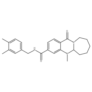 N-(3,4-dimethylbenzyl)-5-methyl-12-oxo-5,5a,6,7,8,9,10,12-octahydroazepino[2,1-b]quinazoline-3-carboxamide结构式