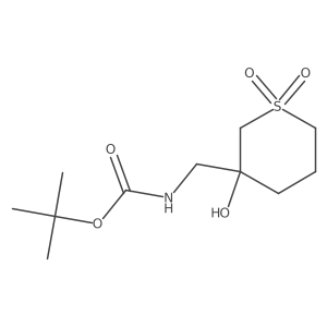 tert-butyl N-[(3-hydroxy-1,1-dioxo-1lambda6-thian-3-yl)methyl]carbamate Structure