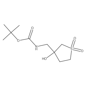 tert-butyl N-[(3-hydroxy-1,1-dioxo-1lambda6-thiolan-3-yl)methyl]carbamate结构式