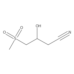 3-Hydroxy-4-methanesulfonylbutanenitrile结构式
