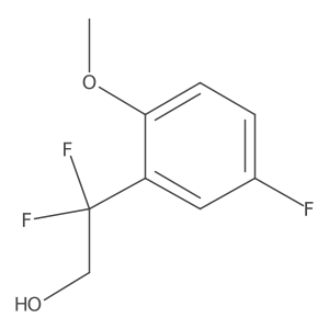 2,2-Difluoro-2-(5-fluoro-2-methoxyphenyl)ethan-1-ol结构式