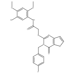 N-(5-chloro-2,4-dimethoxyphenyl)-2-((3-(4-fluorobenzyl)-4-oxo-3,4-dihydrothieno[3,2-d]pyrimidin-2-yl)thio)acetamide结构式