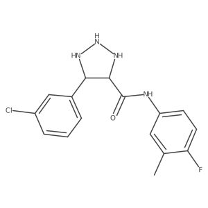 5-(3-chlorophenyl)-N-(4-fluoro-3-methylphenyl)triazolidine-4-carboxamide Structure