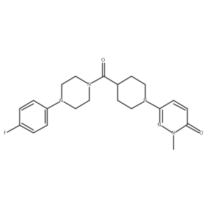 6-(4-(4-(4-fluorophenyl)piperazine-1-carbonyl)piperidin-1-yl)-2-methylpyridazin-3(2H)-one Structure