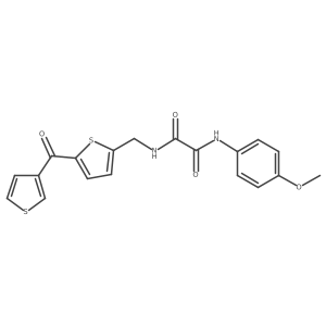 N1-(4-methoxyphenyl)-N2-((5-(thiophene-3-carbonyl)thiophen-2-yl)methyl)oxalamide结构式