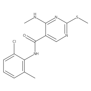 N-(2-chloro-6-methylphenyl)-4-(methylamino)-2-(methylthio)-5-pyrimidinecarboxamide Structure