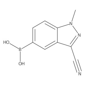 (3-Cyano-1-methyl-1H-indazol-5-yl)boronic acid Structure