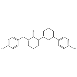 1-[(4-Chlorophenyl)methyl]-3-[3-(4-hydroxyphenyl)piperidin-1-yl]piperidin-2-one Structure