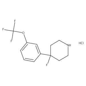 4-Fluoro-4-[3-(trifluoromethoxy)phenyl]piperidine hydrochloride Structure