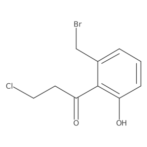 1-(2-(Bromomethyl)-6-hydroxyphenyl)-3-chloropropan-1-one Structure