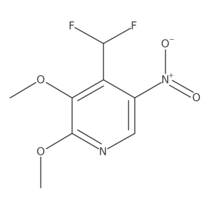 4-(Difluoromethyl)-2,3-dimethoxy-5-nitropyridine Structure