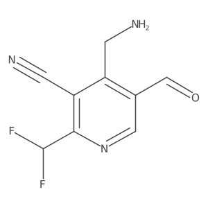 4-(Aminomethyl)-2-(difluoromethyl)-5-formylnicotinonitrile Structure